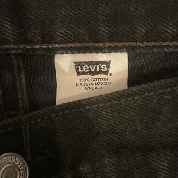 Levi's Black Straight Jeans - Picture 2 of 8
